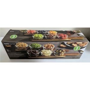 8-pc set home Essentials Set Of 2 Acadia Serving Boards & 6 Glass Bowls